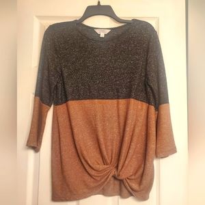 Front Twist Knit Top